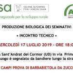 Incontro tecnico: VISITA AI CAMPI PROVA DI BARBABIETOLA DA ZUCCHERO BIO