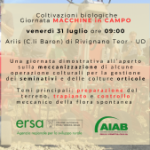 Save the date: giornata MACCHINE in CAMPO🌱